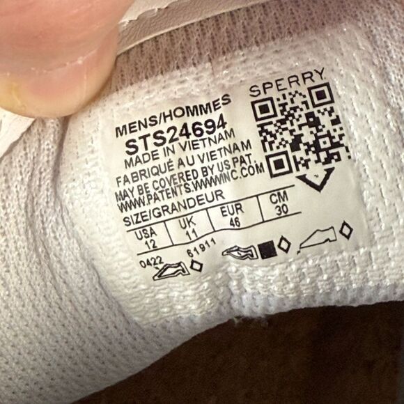 Sperry Top-Sider STS24694  Soletide Mid Seacycled Mens Sneakers White Size 12 M - Picture 6 of 7